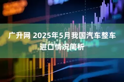 广升网 2025年5月我国汽车整车进口情况简析